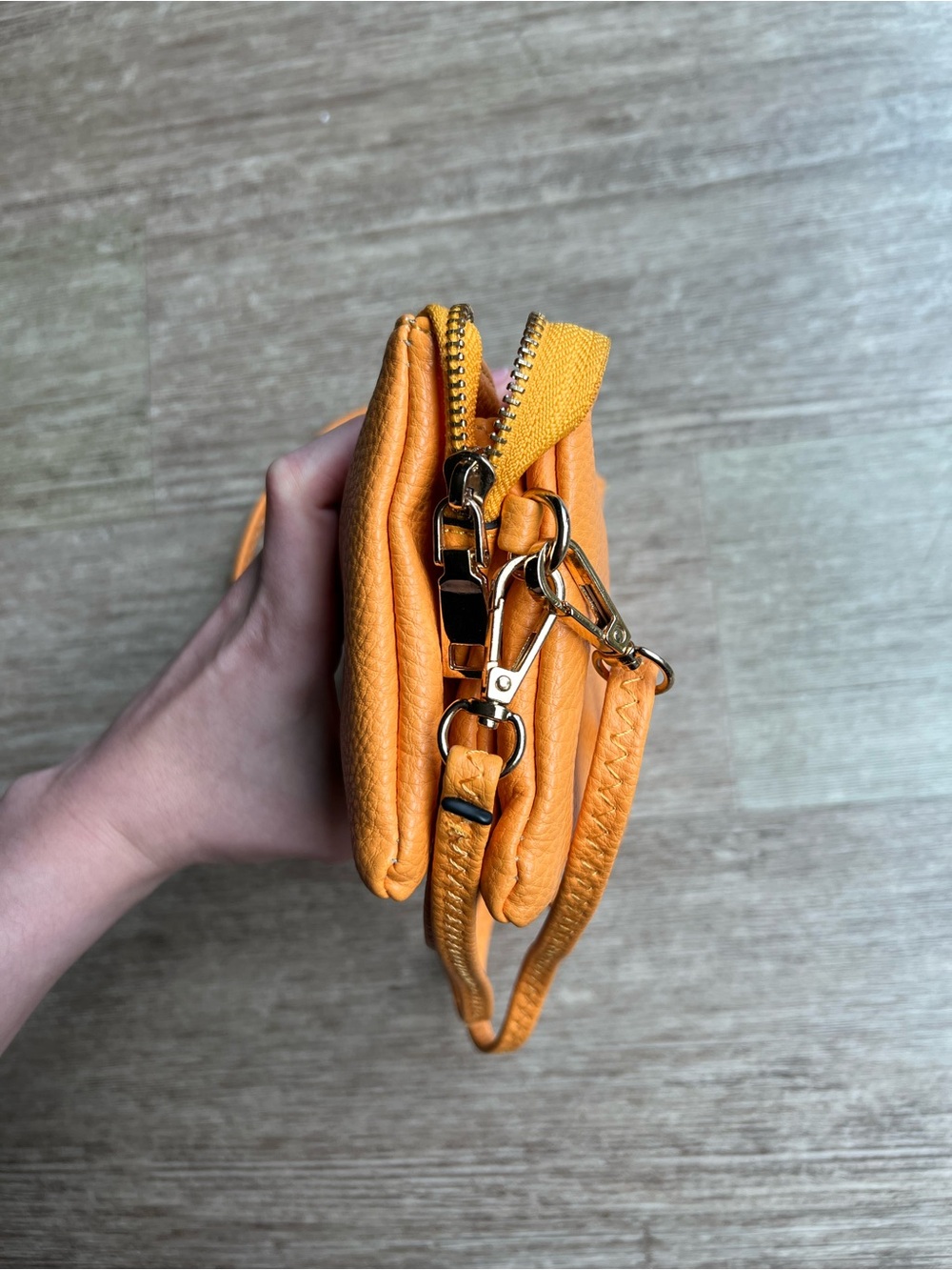 Leather Convertible Crossbody Wristlet - Picture 4 of 5